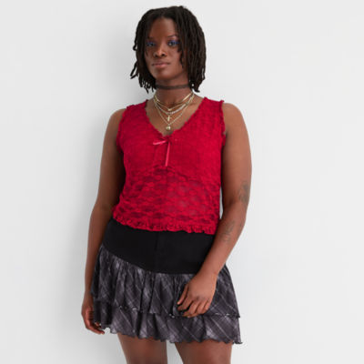 Joaquina for JCPenney Womens-Juniors Plus V Neck Tank Top