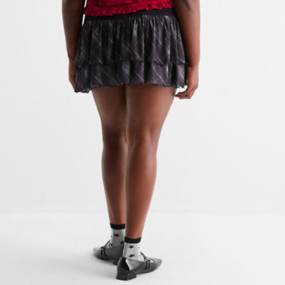 Joaquina for JCPenney Womens Low Rise Denim Skirt Juniors Plus