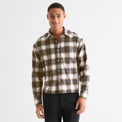 Arizona Mens Long Sleeve Classic Fit Flannel Shirt