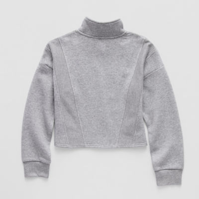 Xersion Fleece Little & Big Kid Girls Mock Neck Long Sleeve Active Quarter-Zip Pullover