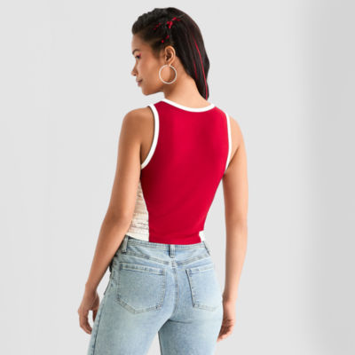 Joaquina for JCPenney Womens-Juniors Crew Neck Tank Top