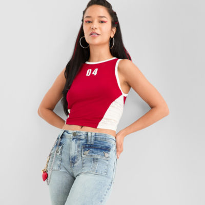 Joaquina for JCPenney Womens-Juniors Crew Neck Tank Top
