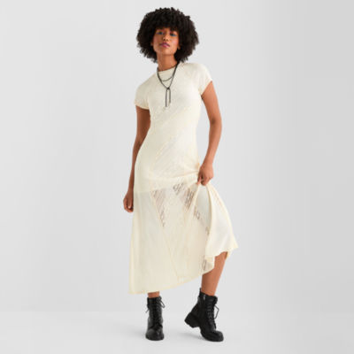 Joaquina for JCPenney Womens Juniors Short Sleeve Maxi Dress