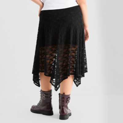 Joaquina for JCPenney Womens Juniors Plus Low Rise Long Flared Skirt