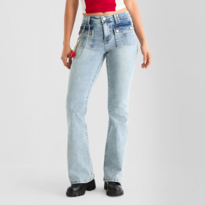 Joaquina for JCPenney Womens Juniors Low Rise Flare Leg Jean