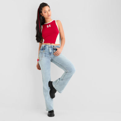 Joaquina for JCPenney Womens Juniors Low Rise Flare Leg Jean