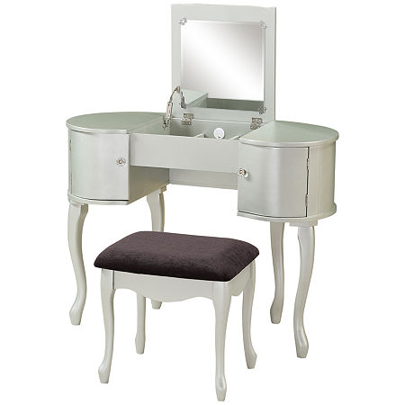 Emily 2-pc. Vanity Set, One Size, Silver