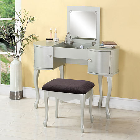 Emily 2-pc. Vanity Set, One Size, Silver