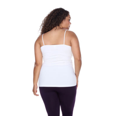 White Mark Knit Tank Top- Plus