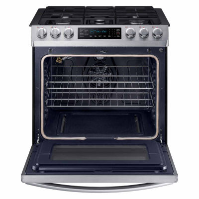 Samsung 5.8 cu. ft. Smart Wi-Fi Enabled Slide-In Gas Range with Fan Convection