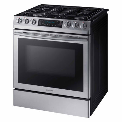 Samsung 5.8 cu. ft. Smart Wi-Fi Enabled Slide-In Gas Range with Fan Convection