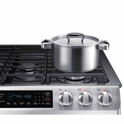 Samsung 5.8 cu. ft. Smart Wi-Fi Enabled Slide-In Gas Range with Fan Convection