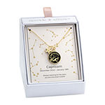 Sparkle Allure Zodiac 14K Gold Over Brass 16 Inch Link Round Pendant Necklace