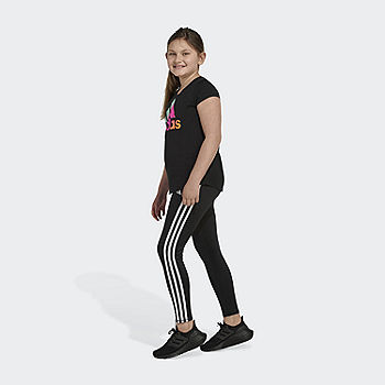 Adidas Big Girls' Fluidity Print Flare Leggings, Big Girls' Pants, Joggers  & Leggings