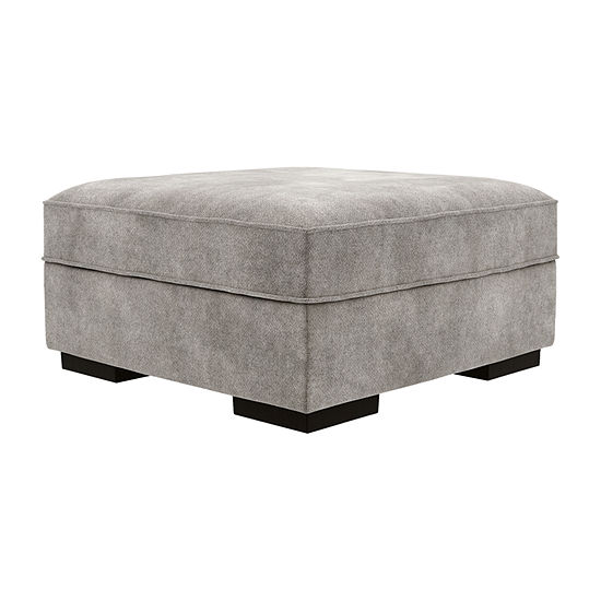 Signature Design by Ashley Bardarson Living Room Collection Upholstered Storage Ottoman