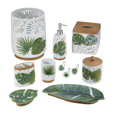 Avanti Viva Palm Hand Painted Bathroom Canister