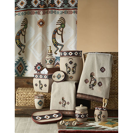 Avanti Navajo Dance Tissue Box Cover, One Size, Beige