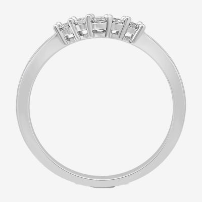1/3 CT. T.W. Genuine White Diamond 10K White Gold Wedding Band