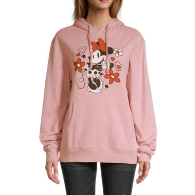 Minnie Mouse Juniors Womens Long Sleeve Oversized Graphic Hoodie