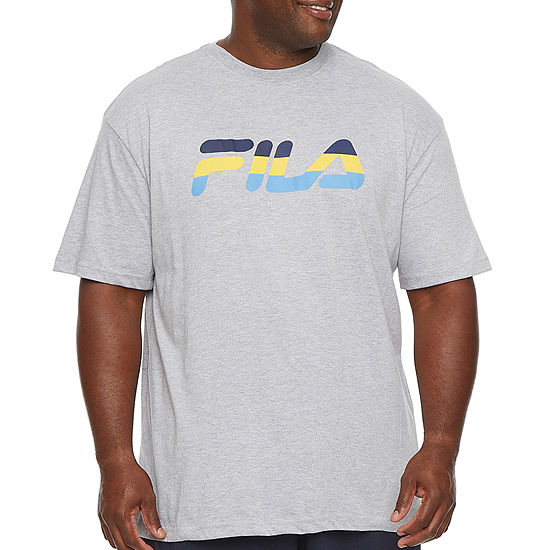 Fila Big and Tall Mens Crew Neck Short Sleeve Regular Fit Graphic T-Shirt