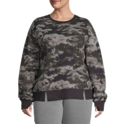 Xersion Classic Fleece Womens Round Neck Long Sleeve Sweatshirt - JCPenney