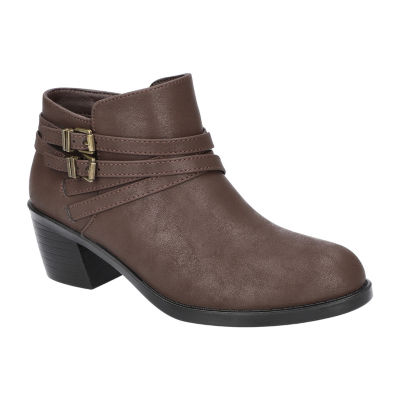 Easy Street Womens Kory Stacked Heel Booties