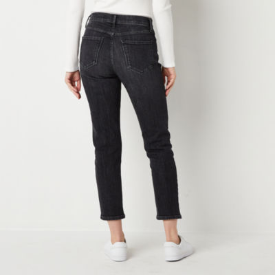 a.n.a Tall Womens High Rise Straight Leg Jean