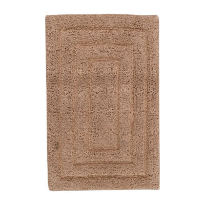 Knightsbridge Link Bath Rug Cotton Non Skid Back - 17x24, Light