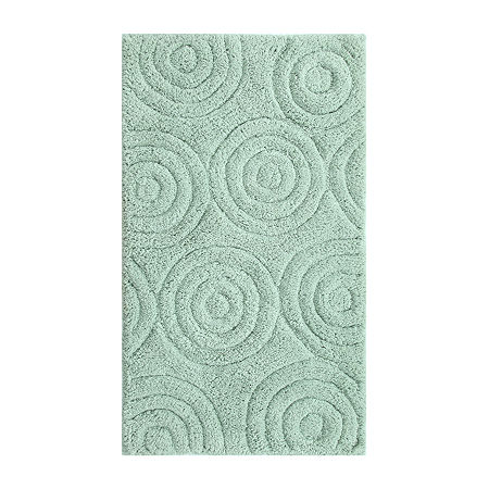 Knightsbridge Circles Bath Rug In Green