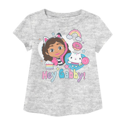Toddler Girls Crew Neck Short Sleeve Gabby's Dollhouse Graphic T-Shirt