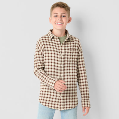 Thereabouts Little & Big Boys Long Sleeve Button-Down Shirt