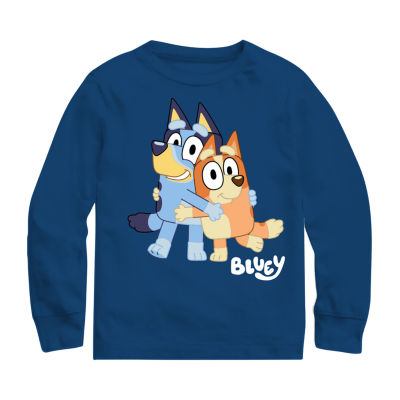 Toddler Boys Crew Neck Long Sleeve Bluey Graphic T-Shirt