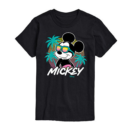 Mens Short Sleeve Mickey Mouse Graphic T-Shirt, Xx-large, Black