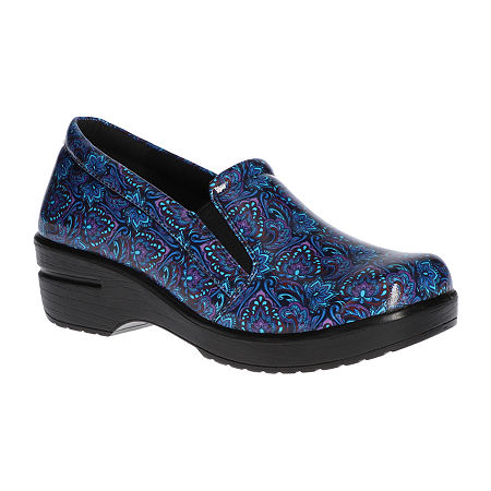 Easy Works By Easy Street Womens Leeza Slip-On Shoe, 12 Medium, Blue