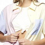Forever 21 Juniors Womens Short Sleeve Button-Down Shirt