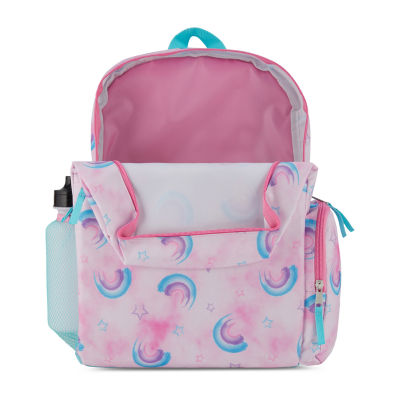 Cudlie 6 Piece DIY Pink Rainbows Backpack Set With Stickers