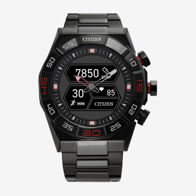 Citizen Cz Smart Series 2 Mens Hybrid Chronograph Black Stainless Steel Bracelet Watch Jx2005-55e