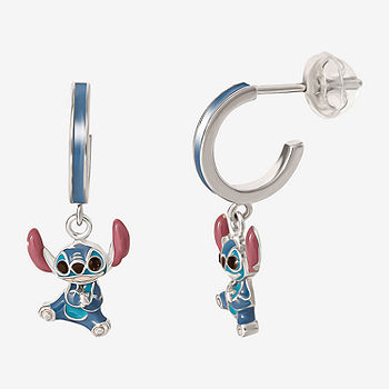 Disney Stitch & Angel Sterling Silver Stud Earrings