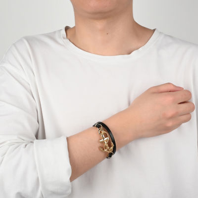 Mens Stainless Steel Wrap Bracelet