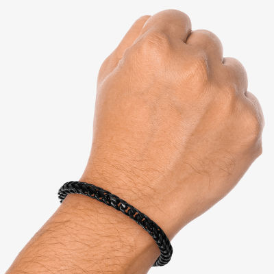 Shaquille O'Neal XLG Mens Stainless Steel 9 Inch Solid Link Chain Bracelet
