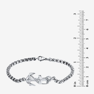 Stainless Steel 8 1/2 Inch Hollow Box Link Bracelet