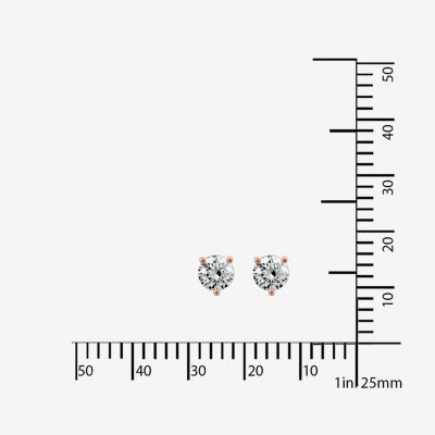 DiamonArt® 1 7/8 CT. T.W. White Cubic Zirconia Sterling Silver Stud Earrings