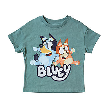 Bluey & Lucky Boys Beige Printed Short Sleeve T Shirt Size 3 New Genuine