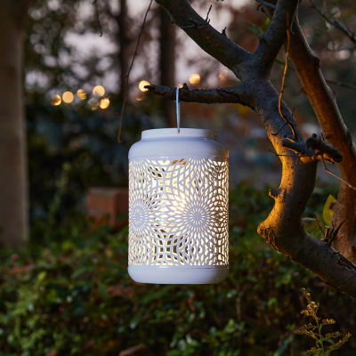 Glitzhome """""""8.75"""""""" Metal Cutout""""""" Lanterns