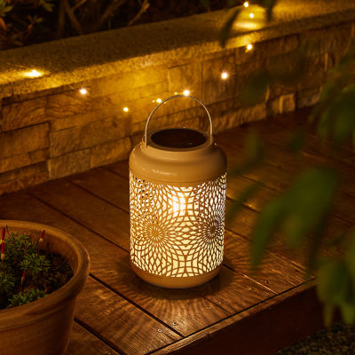 Glitzhome """""""8.75"""""""" Metal Cutout""""""" Lanterns