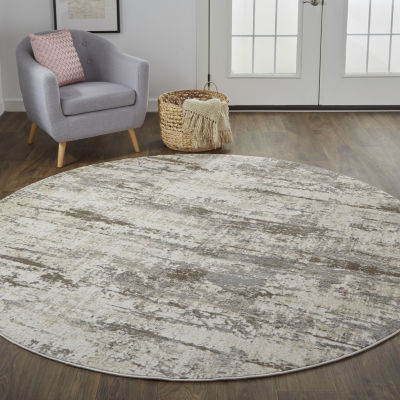 Weave And Wander Parker Abstract Machine Made Indoor Rectangular Area Rug