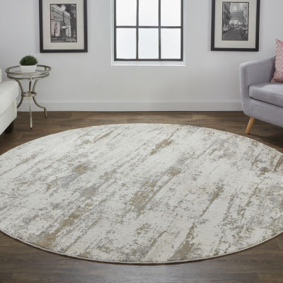 Weave And Wander Parker Abstract Machine Made Indoor Rectangular Area Rug