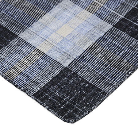 Weave And Wander Jens Plaid Flatweave Indoor Rectangle Area Rugs, One Size, Black