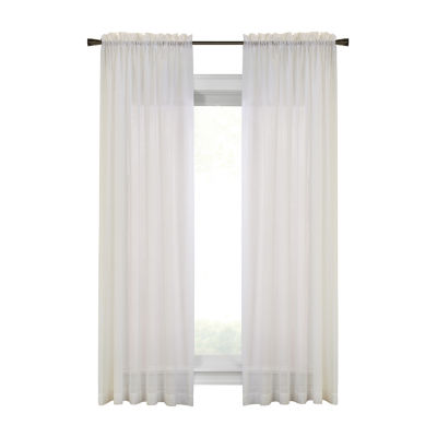 Cote D'Azure Rod Pocket Sheer Single Curtain Panels