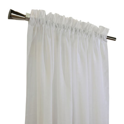 Cote D'Azure Sheer Rod Pocket Single Curtain Panel